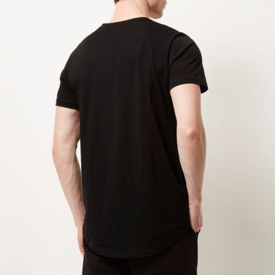 Black Systvm panel longline t-shirt